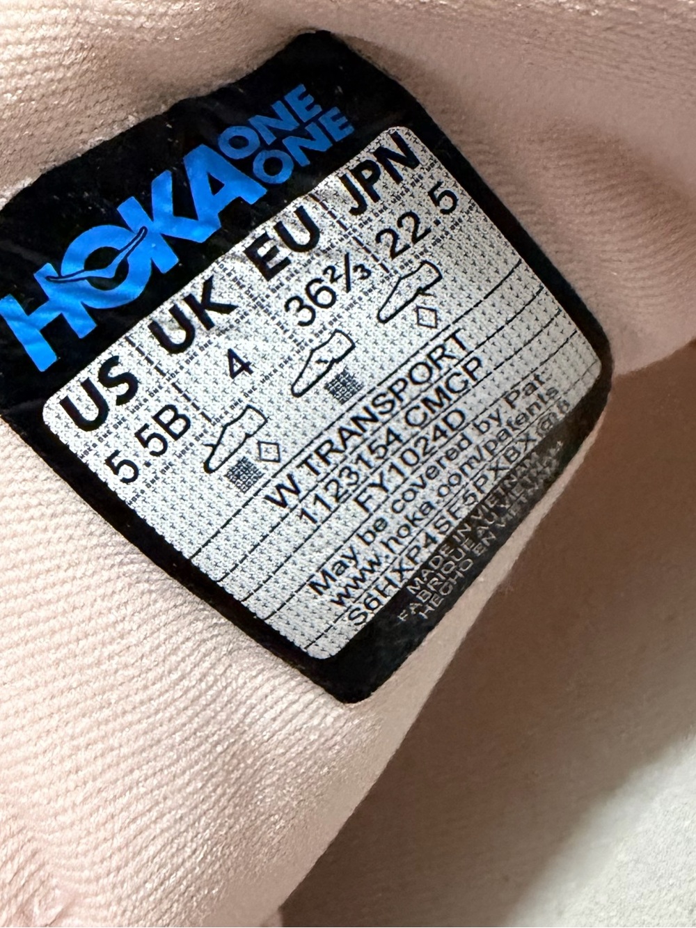 Hoka Transport "Cosmic Pearl" sneakers Women's Light Pink Trail Sneakers 5.5B - Picture 4 of 10